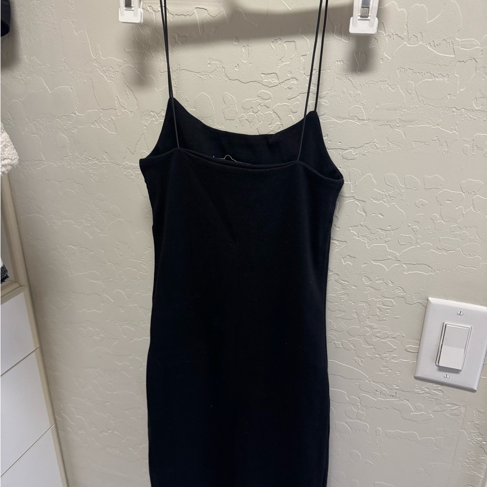 Zara Black Spaghetti Strap Slip Dress
